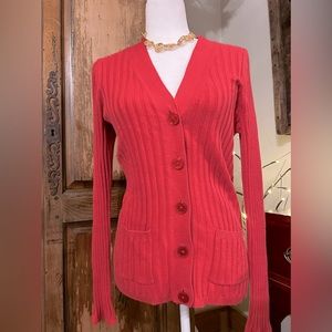Talbots Cable knit v-neck Cardigan